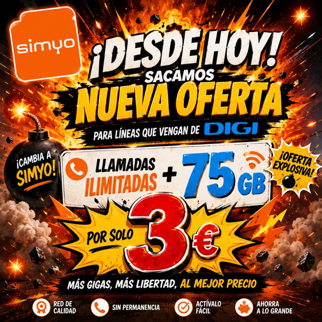Simyo Portabilidad Digi 3 Euros